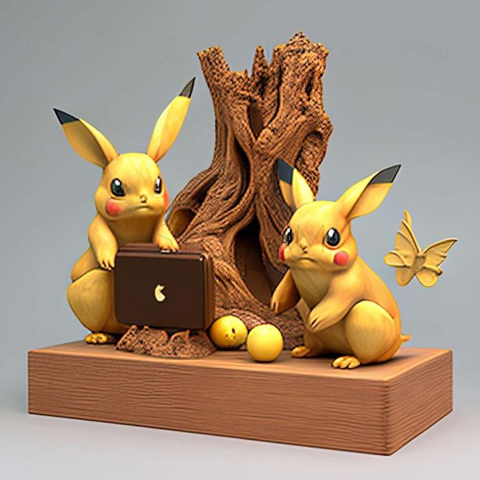 3D model The Apple Corp Pikachu and Pichu (STL)